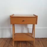 Vintage bedside table compass foot