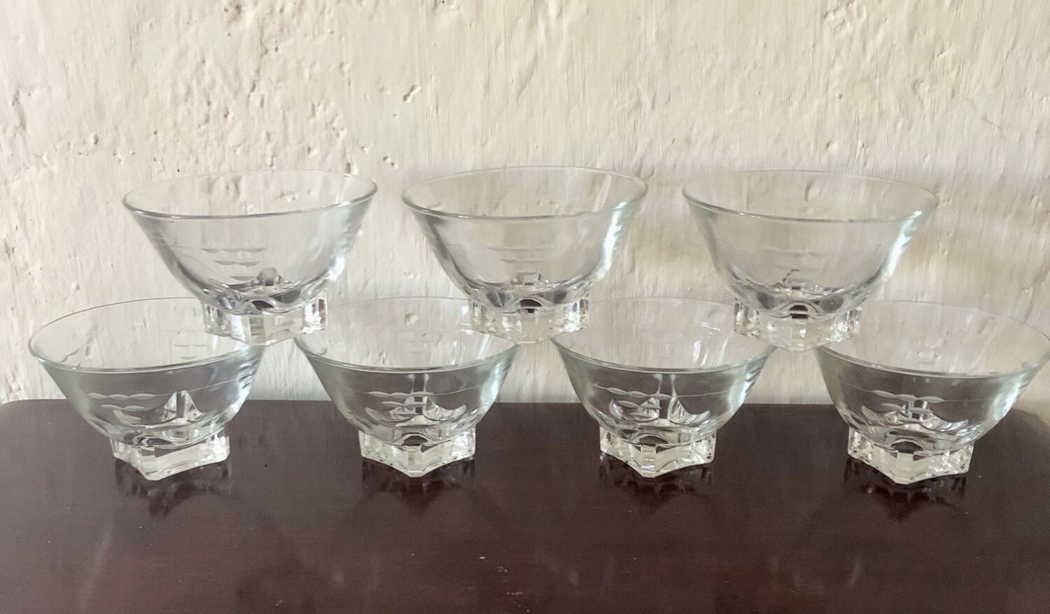 Old champagne glasses