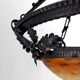 Wrought Iron and Glass Paste Pendant Light, Art Nouveau / Art Deco, Early 20th Century