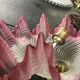 Suspension en opaline rose