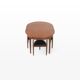 Roundette dining set by Hans Olsen for Frem Rojle, Denmark 1950s