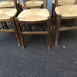 Lot of straw chairs