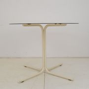 Round dining table,Metal and Glass,1970's.