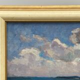 Oil on canvas suzanne payen binet landscape seaside rocky coast