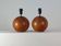 Pair of vintage teak table lamps from the 1950s by Kirk Copenhagen.