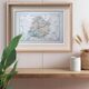 Printed in 1889, map of Sarthe. Authentic Vintage