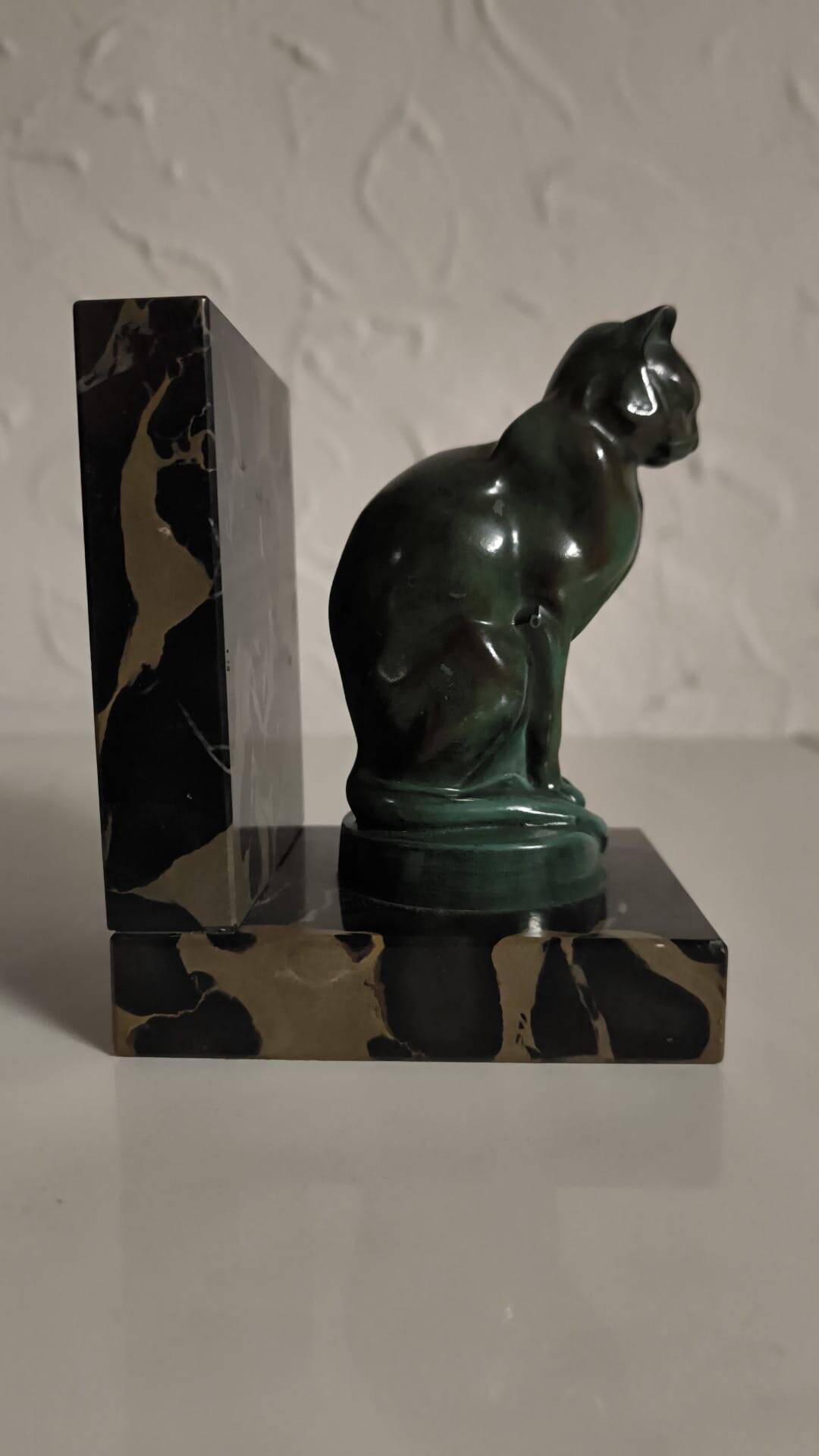 Art Deco Bookends Cat and Dog by Max Le Verrier