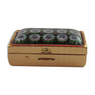 Metal and glass pill box