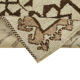 Handmade antique oriental beige runner rug 100 cm x 323 cm