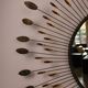 Vintage metal sun mirror, 1970s-1980s