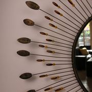 Vintage metal sun mirror, 1970s-1980s