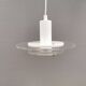 Small Space Age hanging lamp made of plexiglass. Denmark 1980s