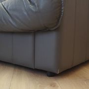 Italian leather sofa, three-seater, 1970s