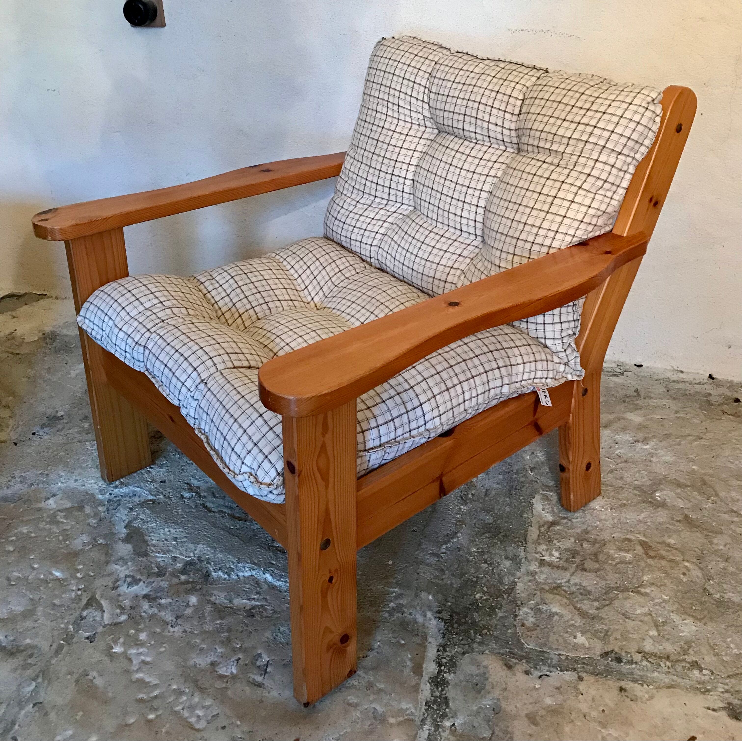 Vintage Danish armchair 1980's in pine