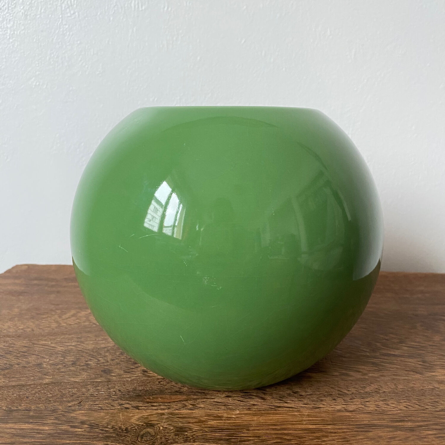 Green ball vase