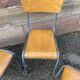 4 chaises d'école Vintage