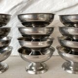 Stainless steel ice cream bowls