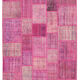Tapis oriental vintage 206 cm x 304 cm rose patchwork