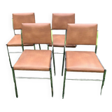 Skai and chrome chairs