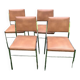 Chaises skaï et chrome