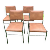 Chaises skaï et chrome