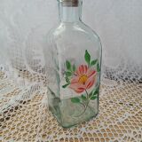 Glass carafe with floral pattern