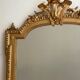 Antique napoleon mirror lll gilded pediment with rare gold leaf 103x182cm