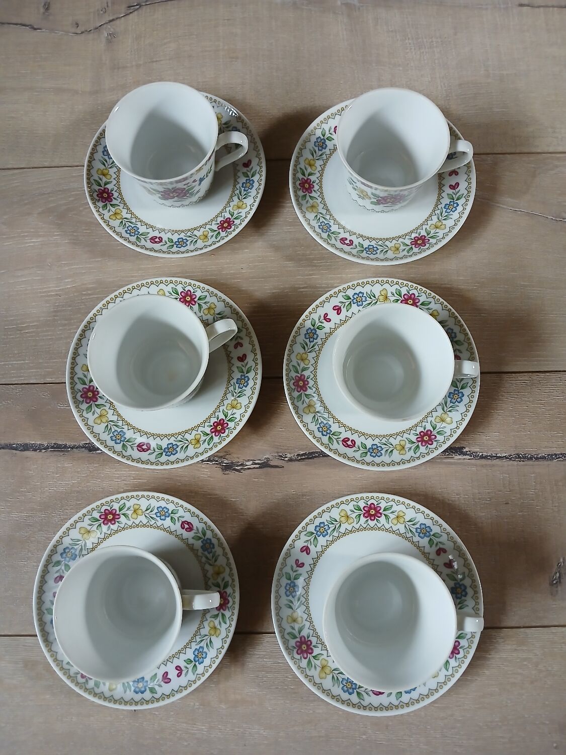 6 tasses + soupes anciennes/ années 50