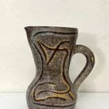 Accolay vase, vintage mid-century, coloured, feminine pattern, 1950s.