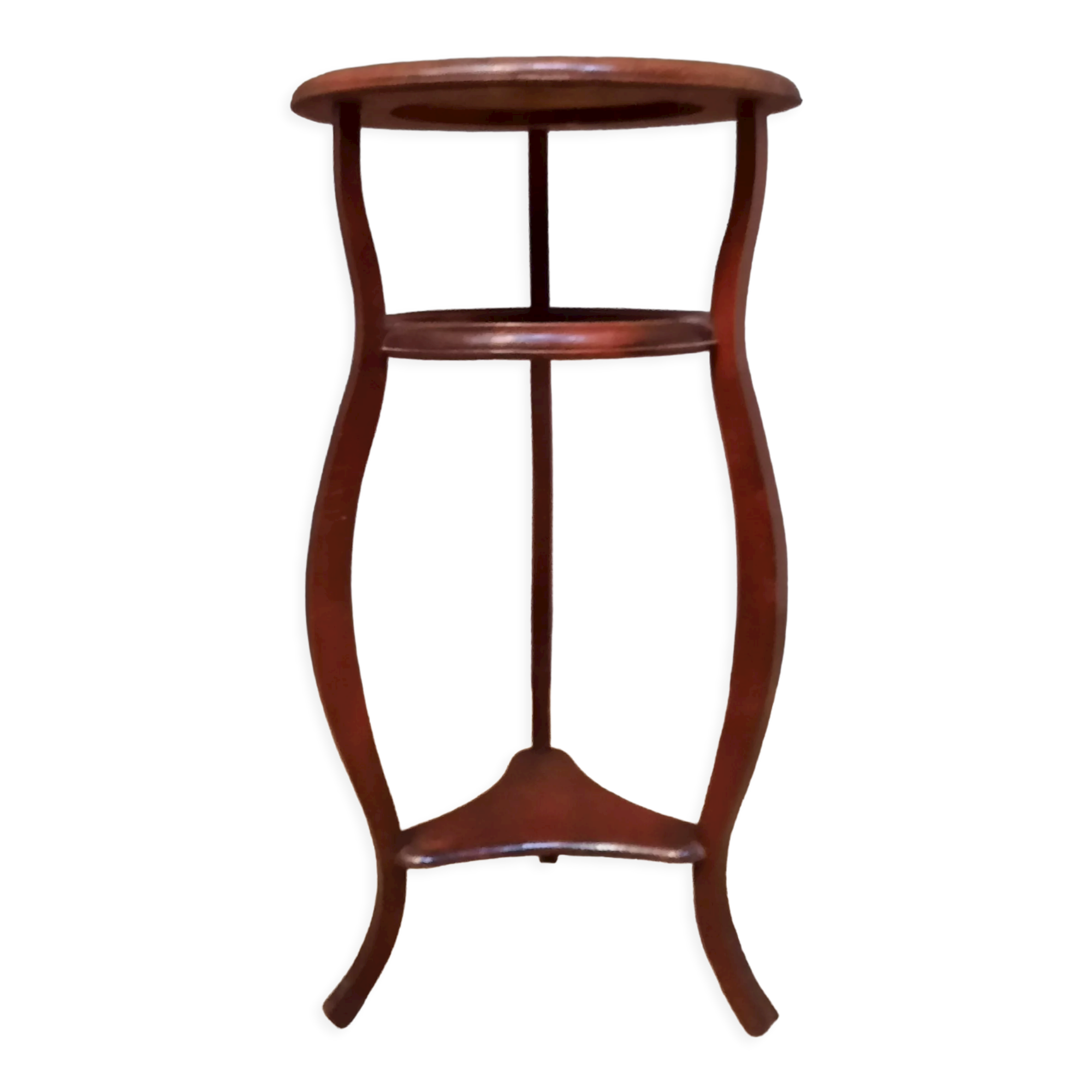 Varnished wood side table