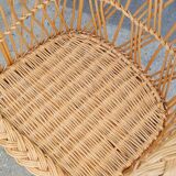 Rattan and wicker armchair 1960
