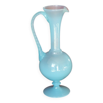 Ewer, blue opaline vase.