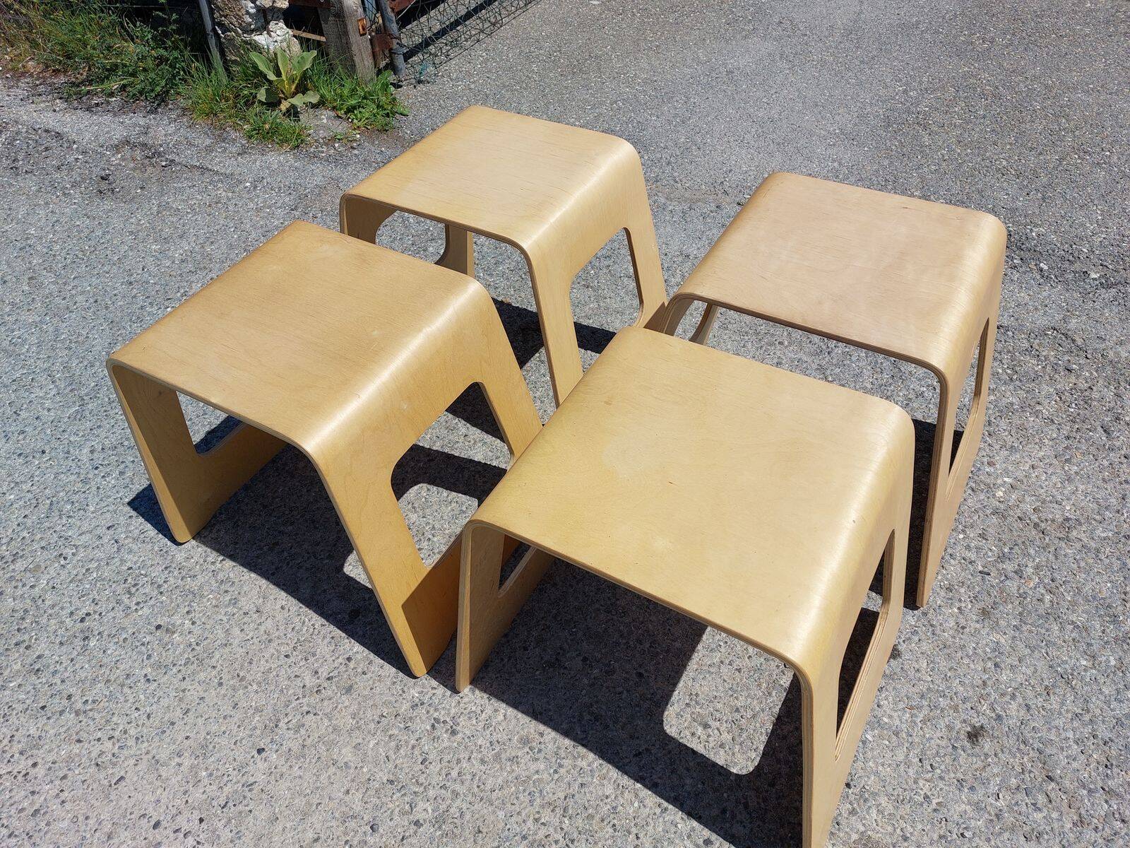 Set of 4 Benjamin stools - by Lisa Norinder for Ikea - 1990s/2000s