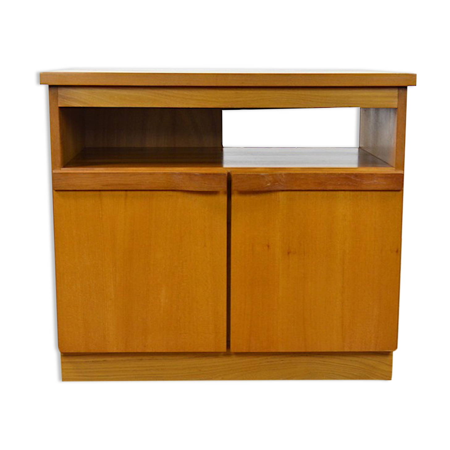 Meuble bas vintage en orme 1970 / 1980