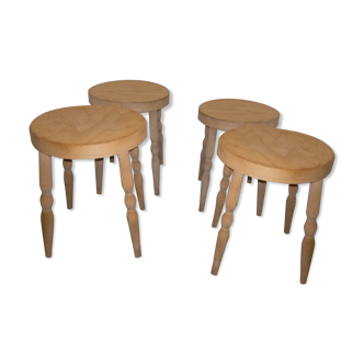 Tabourets en bois Baumann