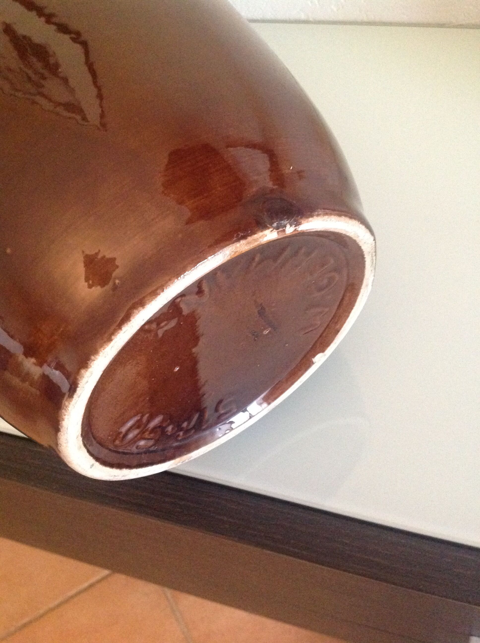 Vase vintage orange and Brown Fat Lava Scheurich