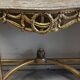 Console Hollywood Regency - Bois doré et Marbre