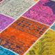 Hand-knotted anatolian contemporary 203 cm x 300 cm multicolor patchwork carpet