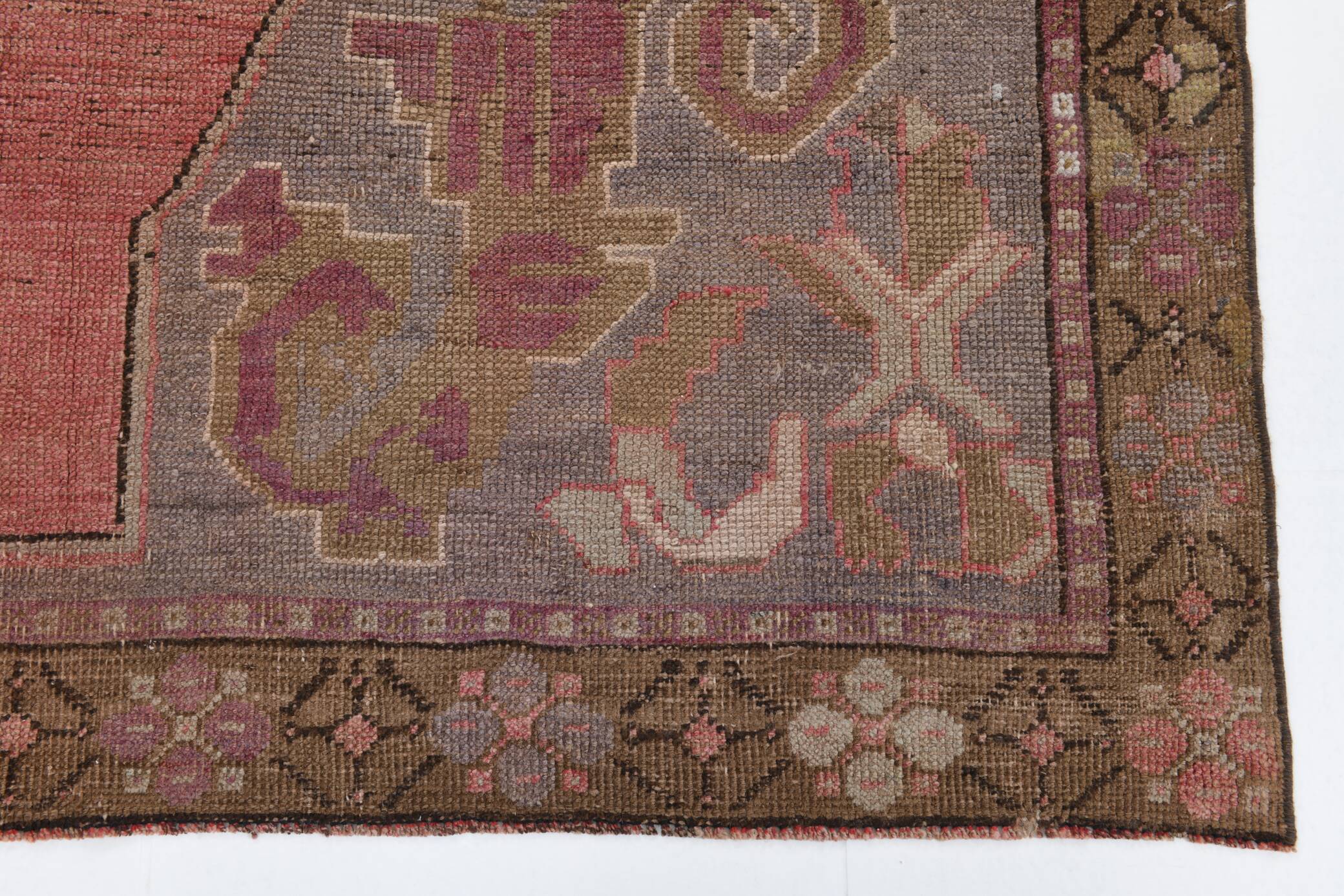 5x11 Rug For Living Room Red Brown Turkish Vintage Rug 150x338Cm