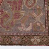 5x11 Rug For Living Room Red Brown Turkish Vintage Rug 150x338Cm