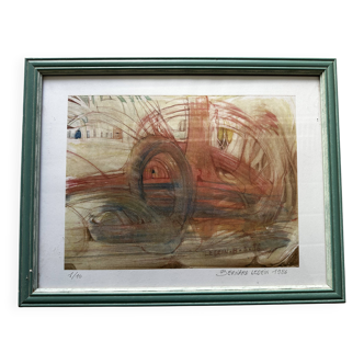 Lithograph 1/10 signed Bernard Ledein - 1986