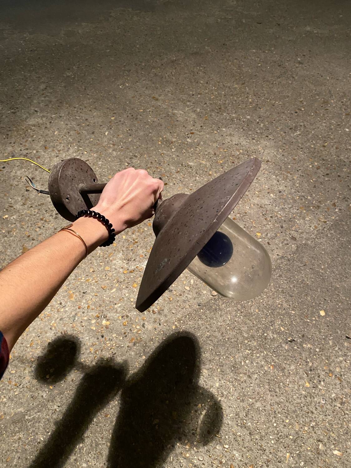 Industrial swan neck wall light