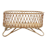 Vintage rattan cradle