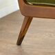 Paire de fauteuils vintage en bois et tissu
