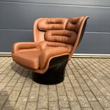 Joe Colombo Elda Longhi chair in cognac leather in new condition!
