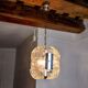 JT Kalmar chandelier, frosted murano glass, space age, Austria 1970