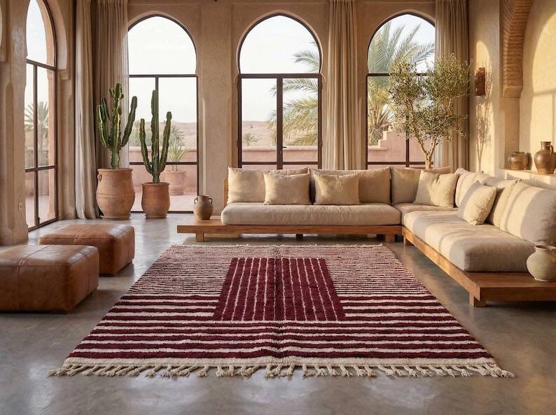 Authentic traditional handwoven pure wool rug