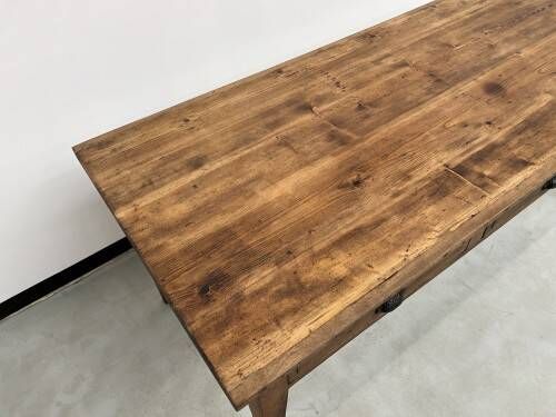 Old farmhouse table (50s) with 3 drawers