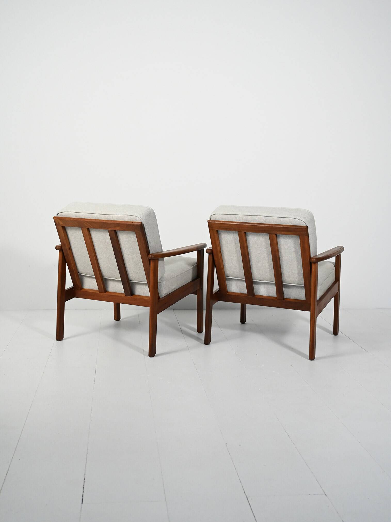 Pair of Danish teak armchairs