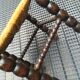 Beaded wooden chair
